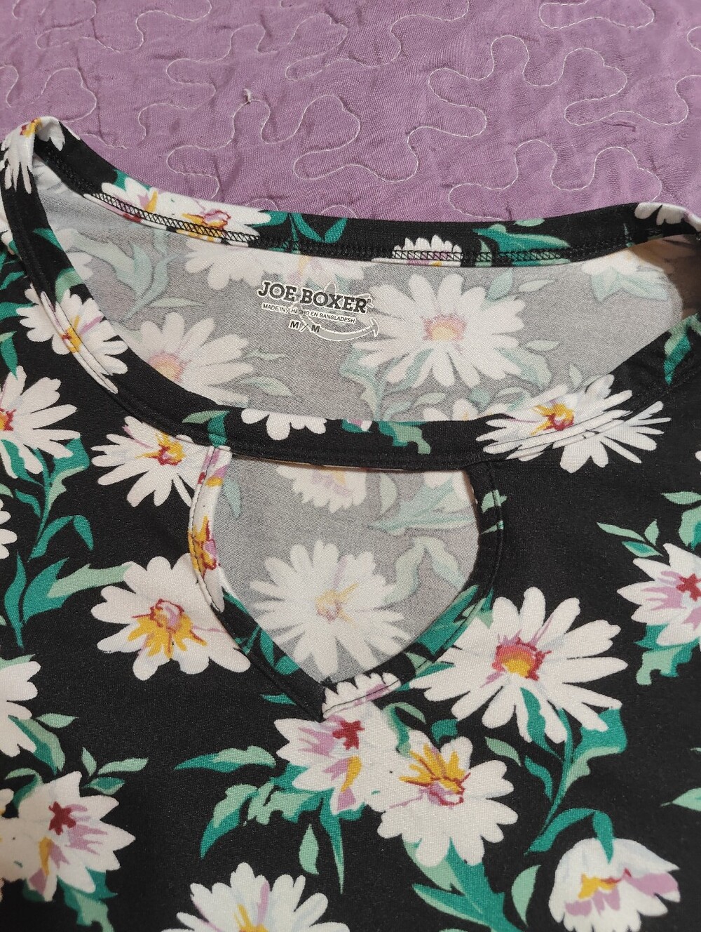 Vintage Y2K Joe Boxer Daisy Floral Keyhole Top - Size M - Picture 4 of 4